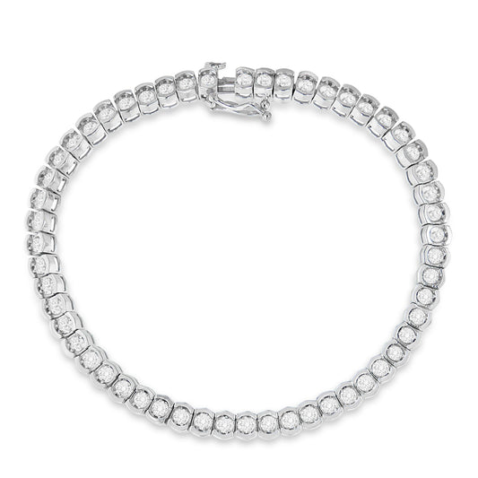 10K White Gold Diamond Tennis Bracelet (3 cttw, H-I Color, SI1-SI2 Clarity)