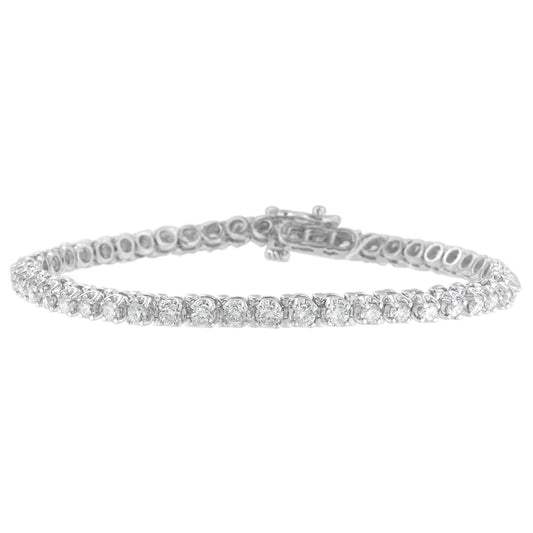 14K White Gold Round-Cut Diamond Tennis Bracelet (3.00 cttw, G-H Color, I1-I2 Clarity)