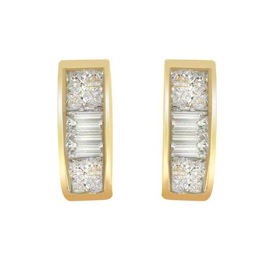 14k Yellow Gold 1/4ct TDW Diamond Earrings (H-I, SI1-SI2)