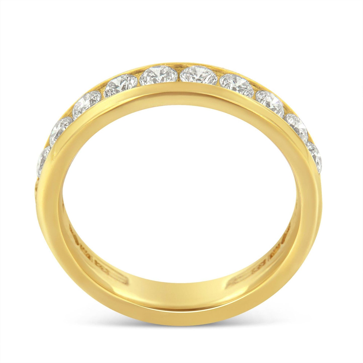 18K Yellow Gold Diamond Wedding Band Ring (1 Cttw, H-I Color, SI2-I1 Clarity)