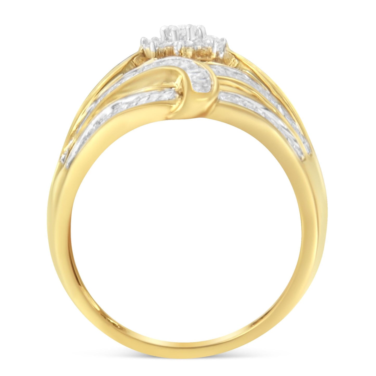 10K Yellow Gold Diamond Ring (1 Cttw, I-J Color, I2-I3 Clarity)