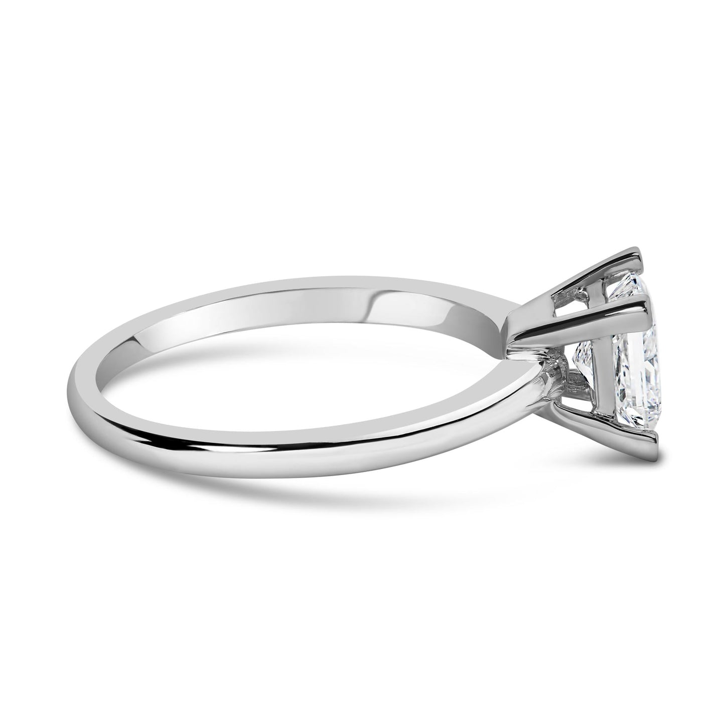 14K White Gold 1.0 Cttw Princess Lab-Grown Diamond Solitaire Engagement  Ring (F-G Color, VS1-VS2 Clarity)