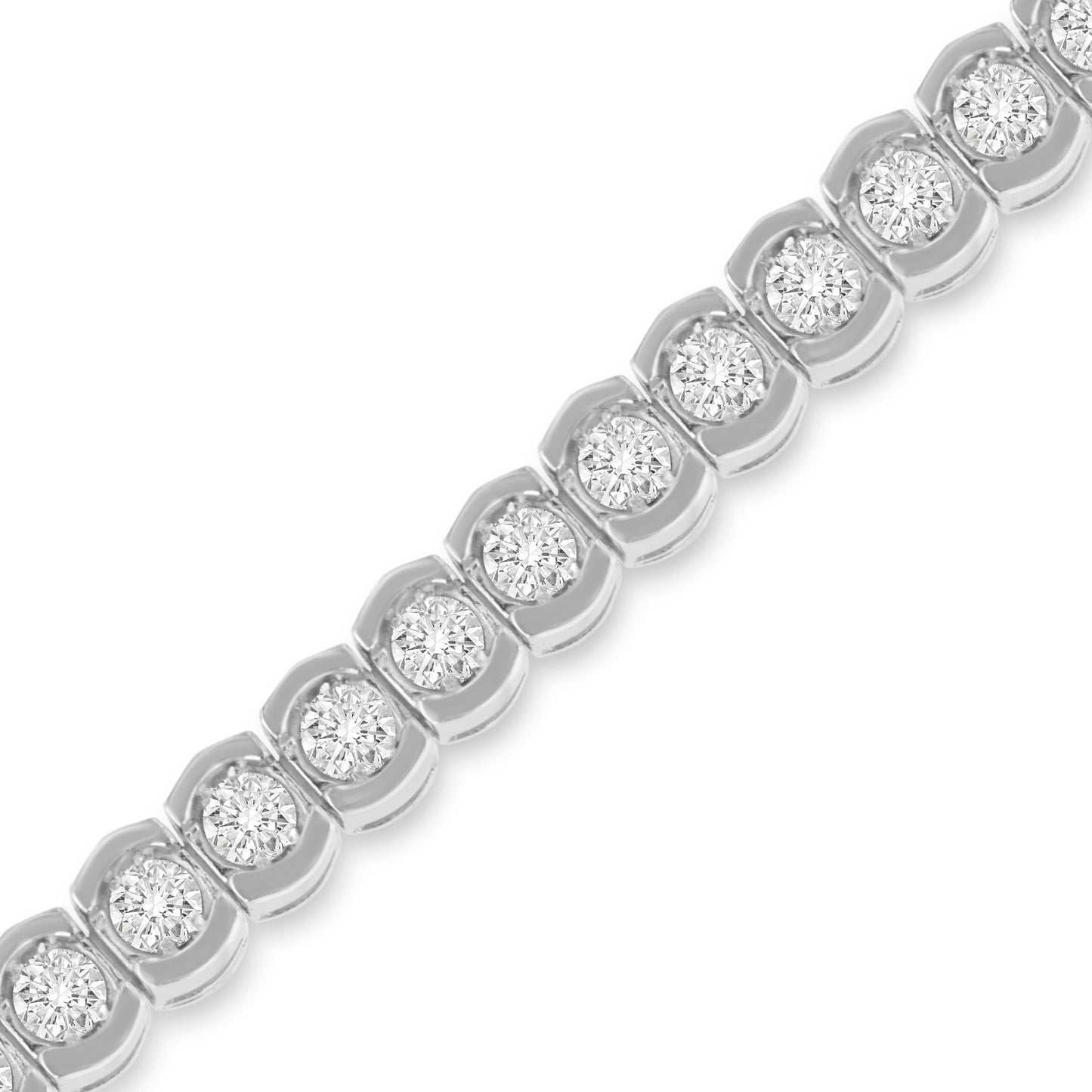 10K White Gold Diamond Tennis Bracelet (3 cttw, H-I Color, SI1-SI2 Clarity)