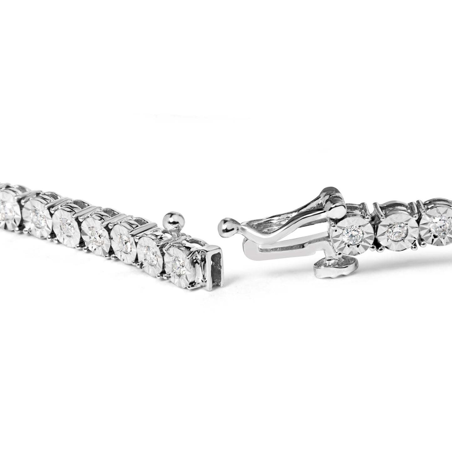 .925 Sterling Silver 1.0 Cttw Diamond Miracle Tennis Bracelet (I-J Color, I3 Clarity)