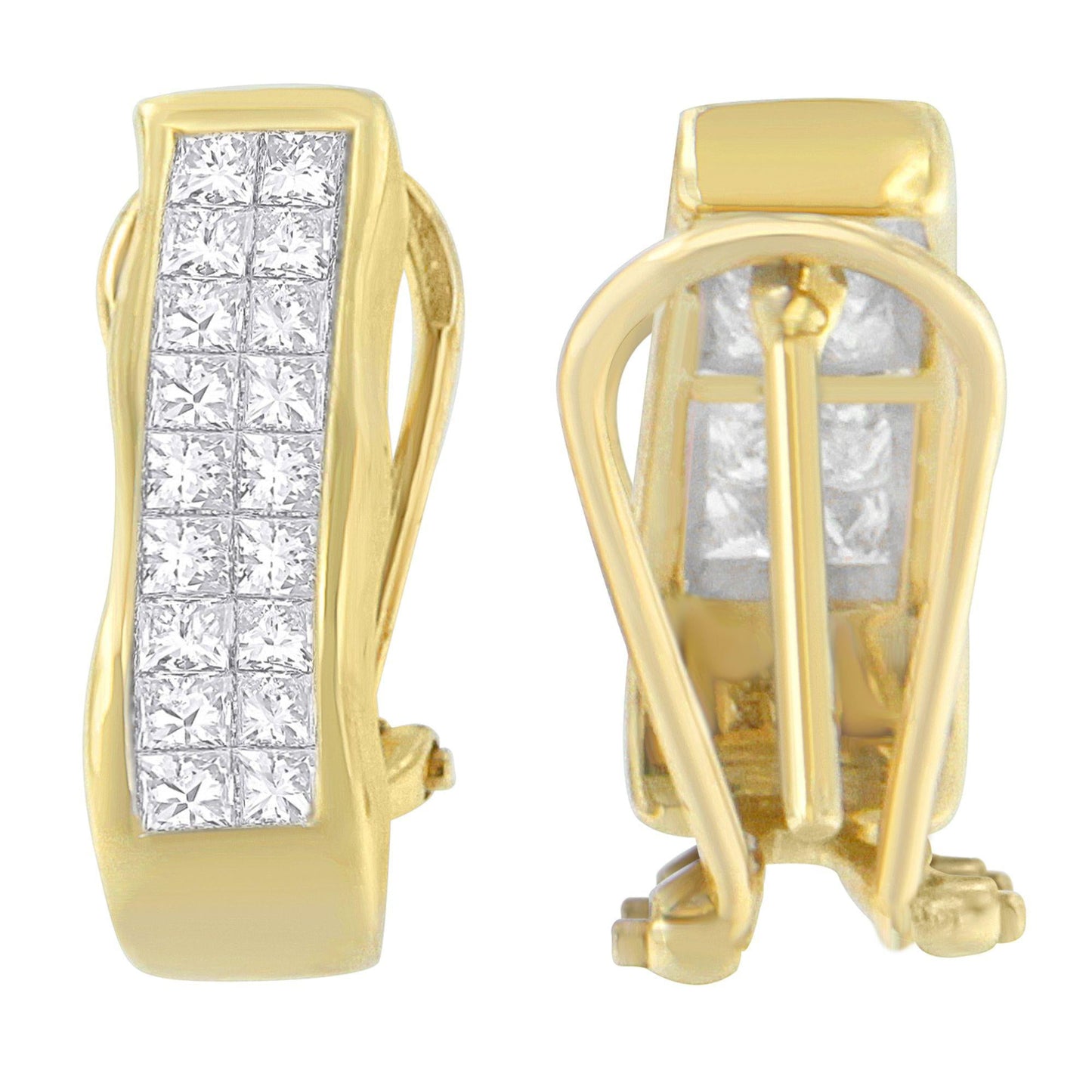 14K Yellow Gold 1 cttw Diamond Stud Earrings (G-H, VS1-VS2)