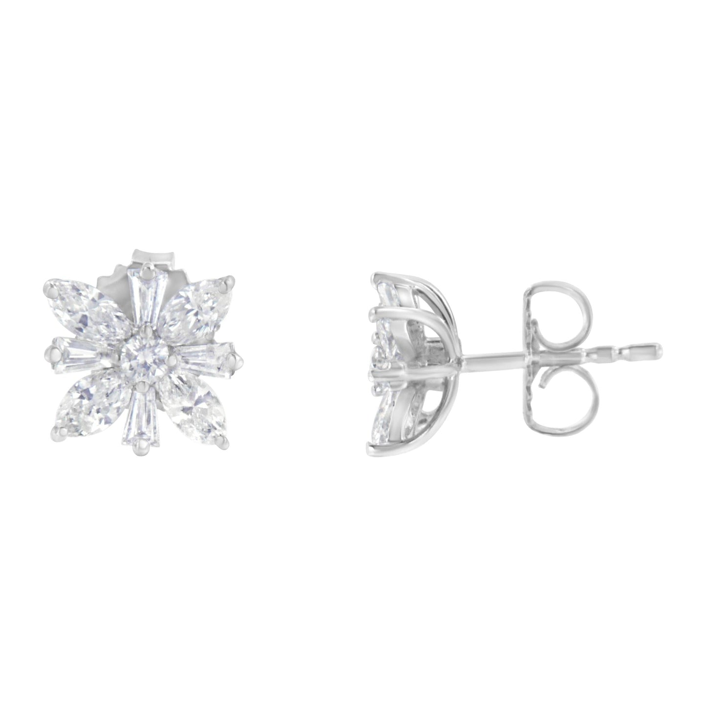 14K White Gold 1 1/4 cttw Diamond Stud Earring (H-I, SI1-SI2)