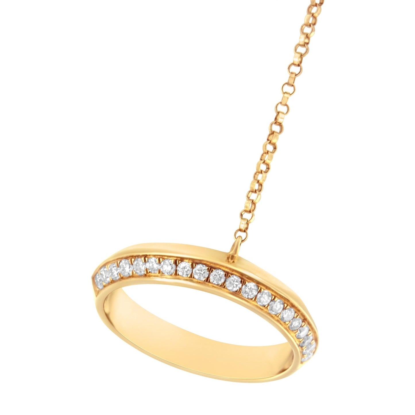 14K Yellow Gold 1/4 Cttw Diamond Ring and Bracelet Hand Chain (G-H Color, SI1-SI2 Clarity) - 7"