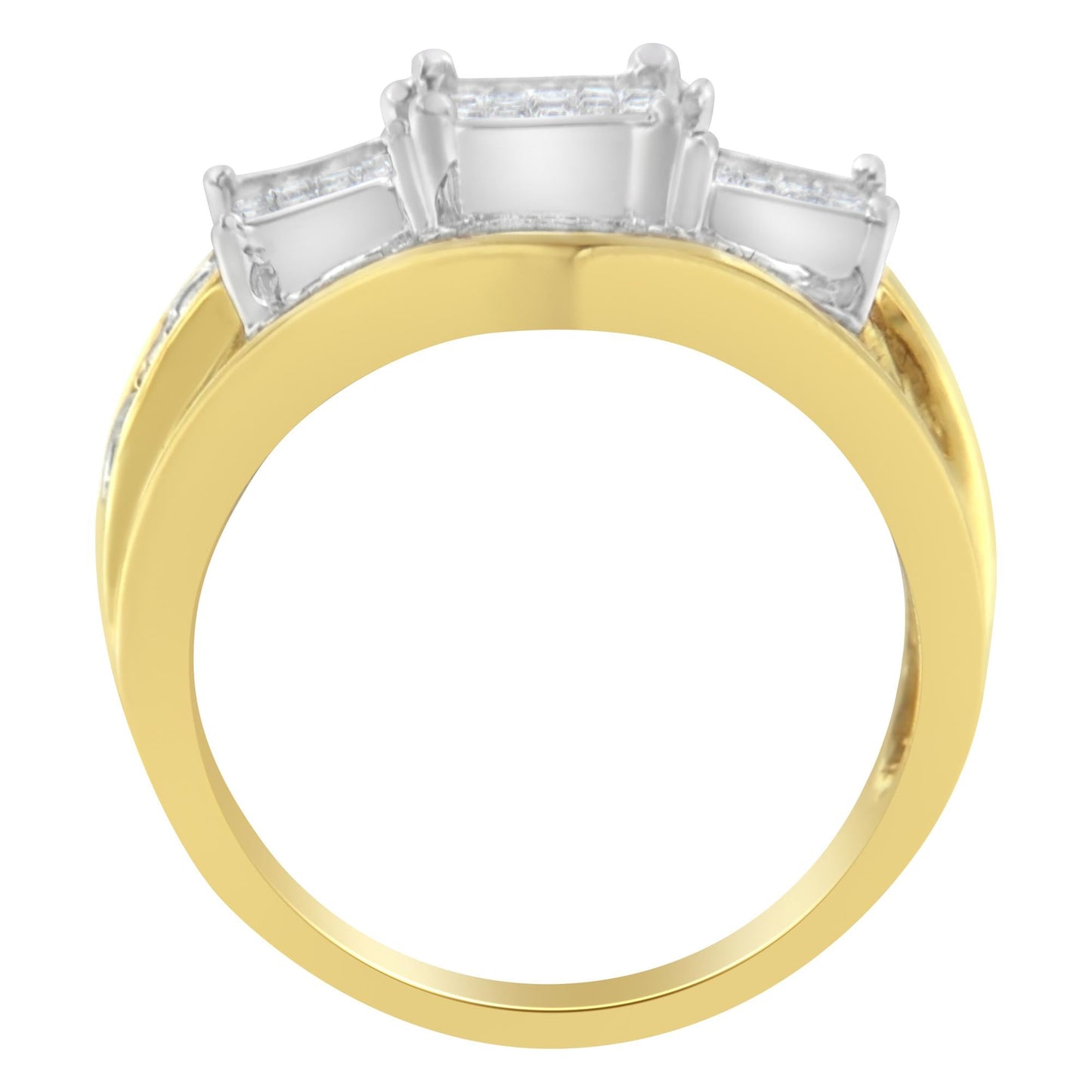 10KT Two-Toned Gold Diamond Ring (1 cttw, H-I Color, SI1-SI2 Clarity)