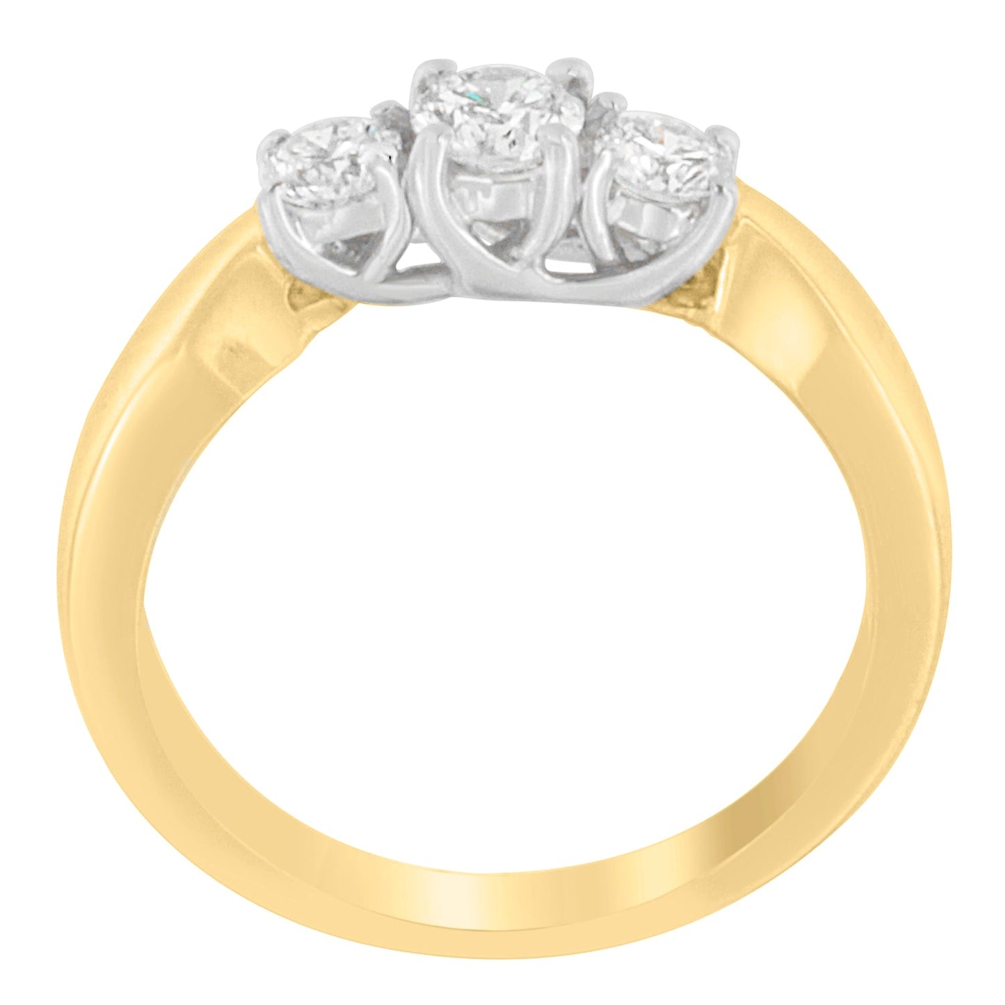 14K Two-Toned Gold 1/2 CTTW Round-cut Diamond Ring (G-H, SI1-SI2)