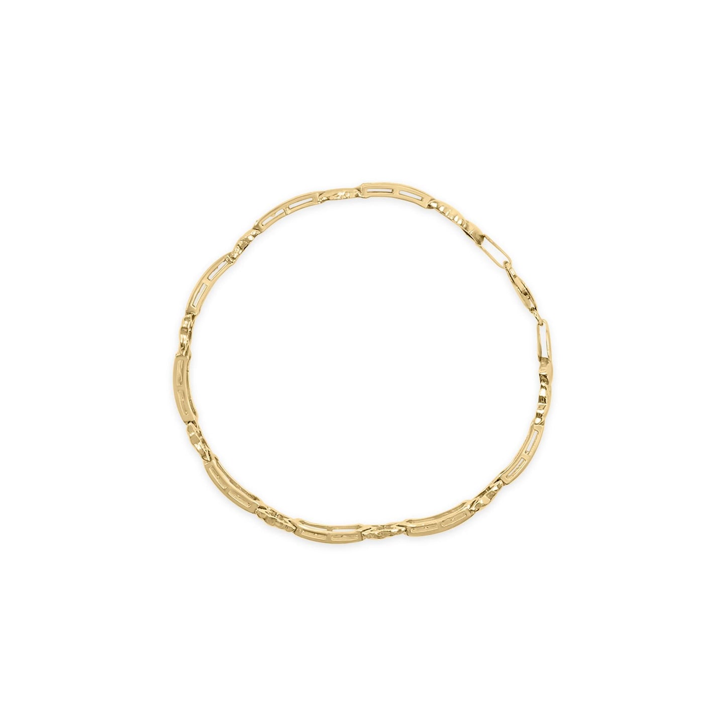 10K Yellow Gold 1/2 Cttw Diamond X-Link 7" Bracelet (I-J Color, I1-I2 Clarity)