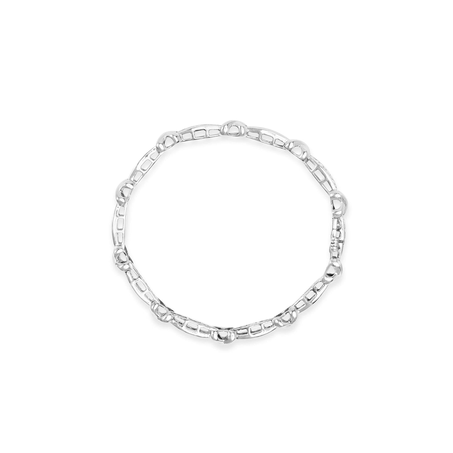 14K White Gold Baguette-Cut Diamond X-Link Bracelet (2.00 cttw, H-I Color, I1-I2 Clarity)