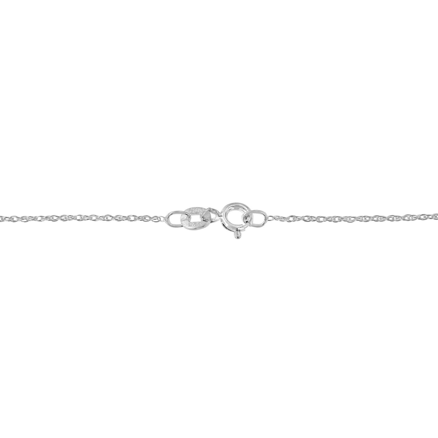 .925 Sterling Silver 1/10 Cttw Diamond Miracle-Set 2 Stone 'Together Forever' Open Circle 18" Box Chain Pendant Necklace (I-J Color, I2-I3 Clarity)