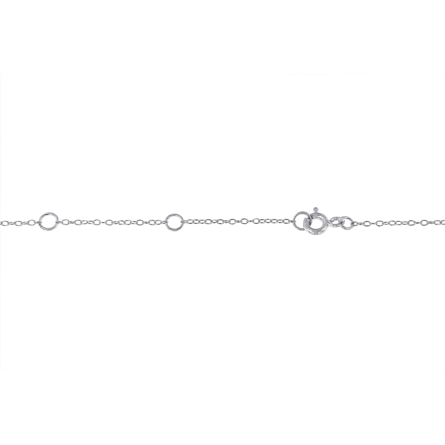 Sterling Silver Treated Diamond By Yard Necklace (3/4 cttw, Blue Color, I2-I3 Clarity)