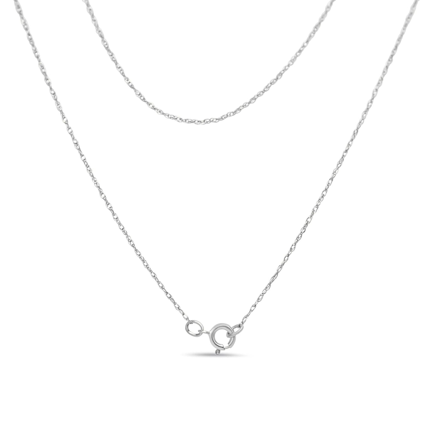 .925 Sterling Silver 3/8 Cttw Round Diamond Double Heart-in-Heart Pendant 18" Necklace (I-J Color, I3 Clarity)