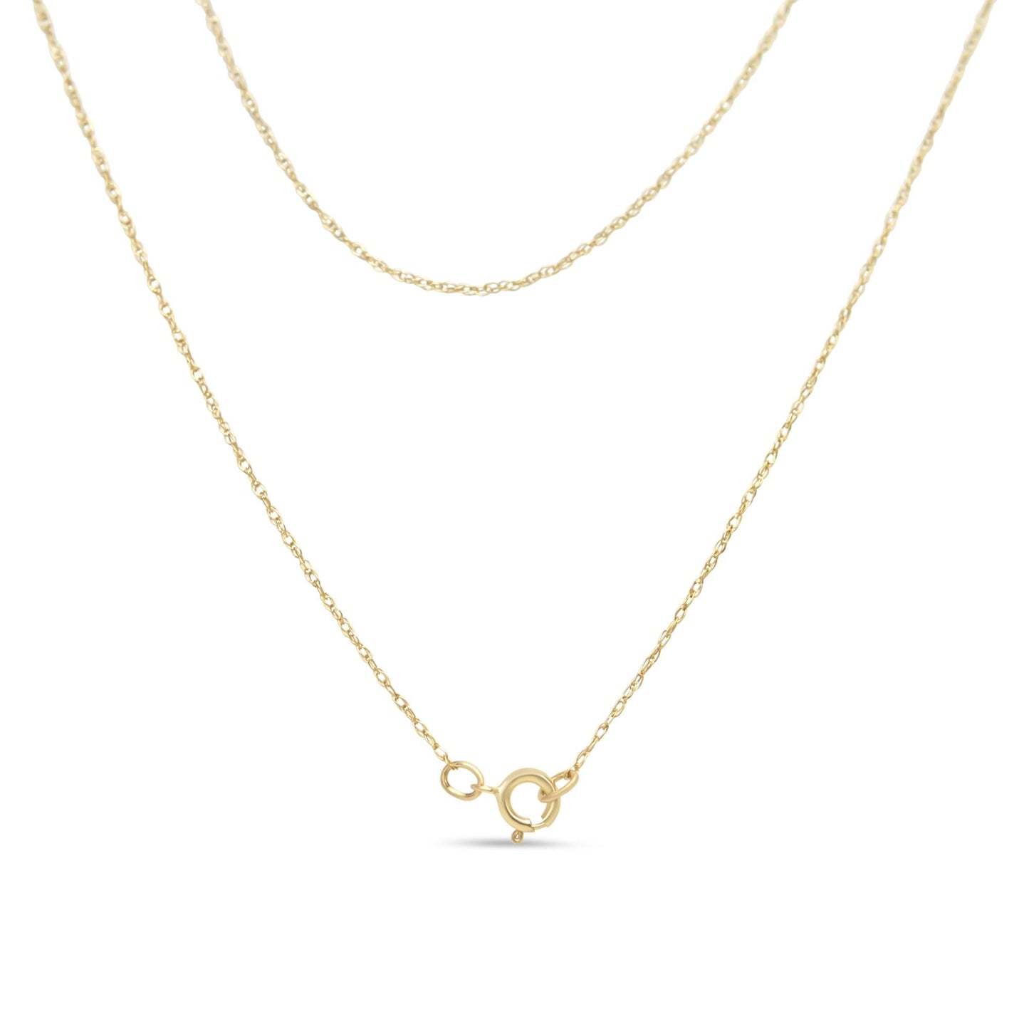 14K Yellow Gold Plated .925 Sterling Silver 1/4 Cttw Round and Baguette-Cut Diamond Composite Heart 18" Pendant Necklace (H-I Color, SI2-I1 Clarity)