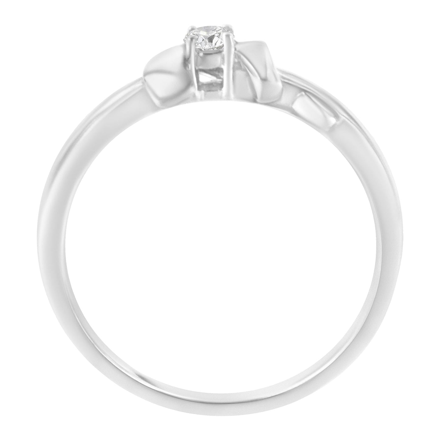 10K White Gold Diamond Promise Ring (1/10 Cttw, H-I Color, SI2-I1 Clarity)