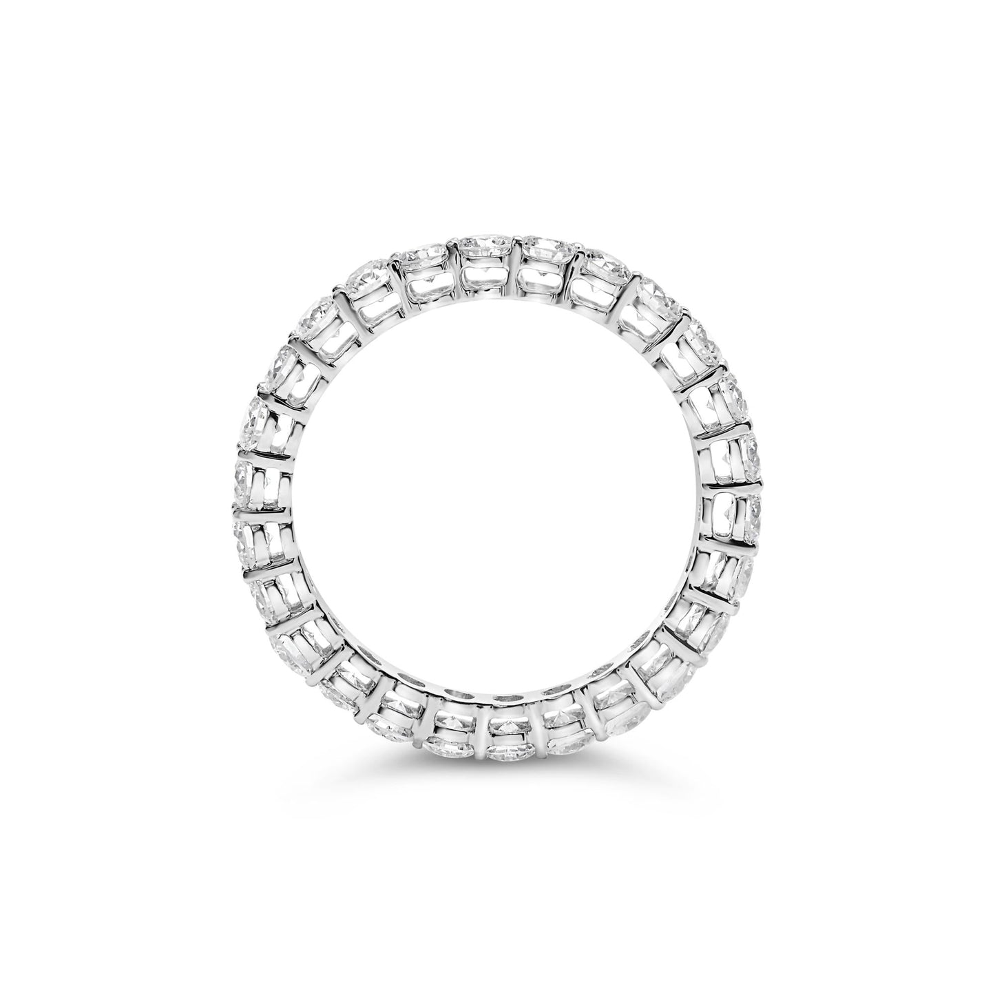 14K White Gold 2.00 Cttw Lab-Grown Diamond Eternity Band Ring (F-G Color, VS1-VS2 Clarity)