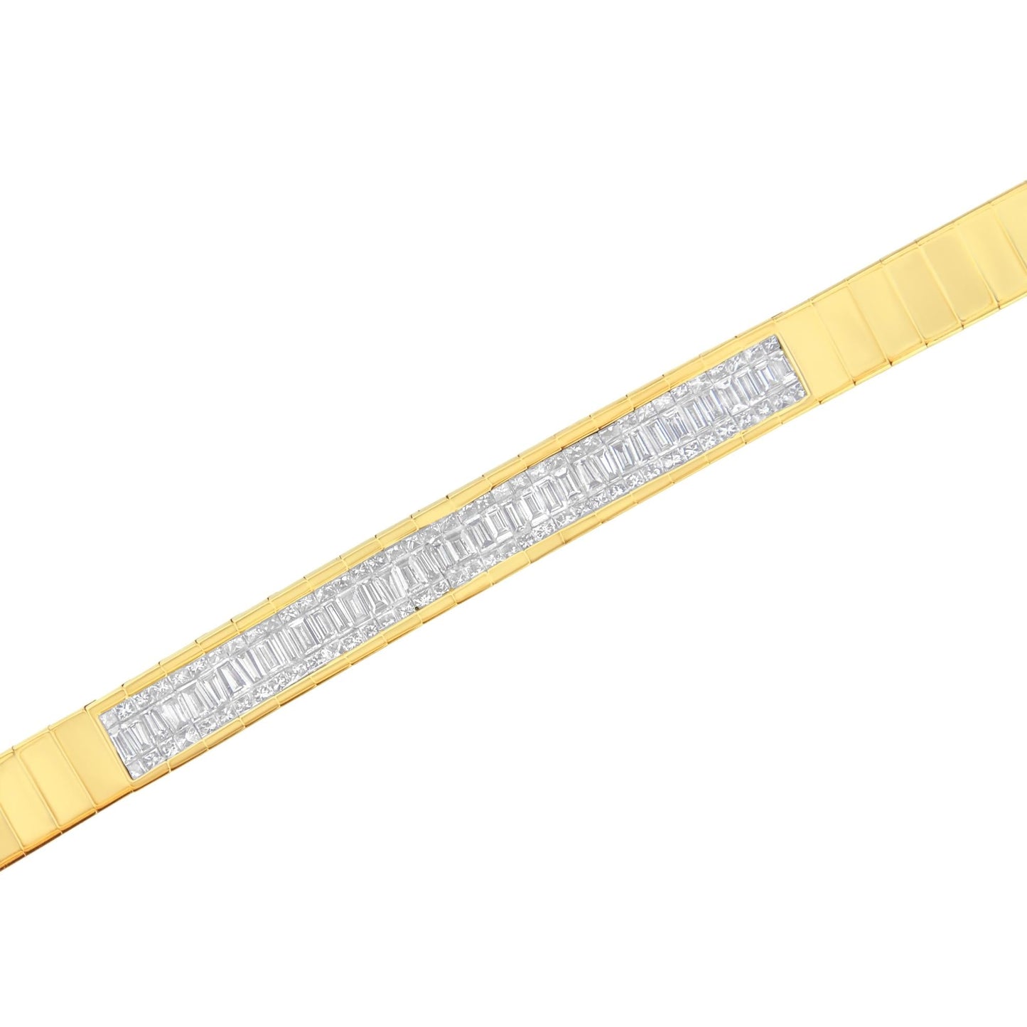 14KT Yellow Gold Diamond ID Tennis Bracelet (2 cttw, H-I Color, VS2-SI1 Clarity)