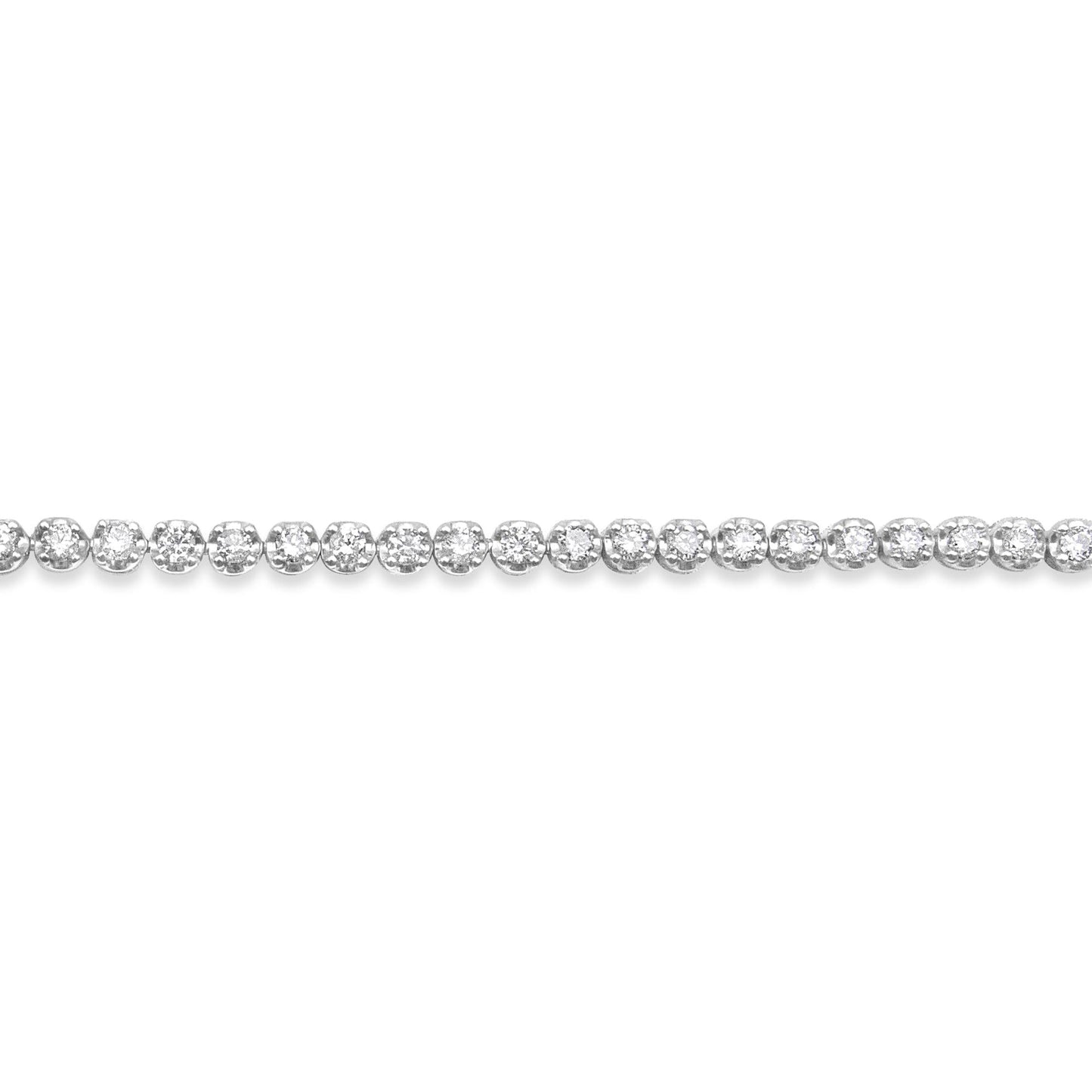 .925 Sterling Silver 2.00 Cttw Round-Cut Diamond Tennis Link Bracelet (I-J Color, I1-I2 Clarity) - 7.25"