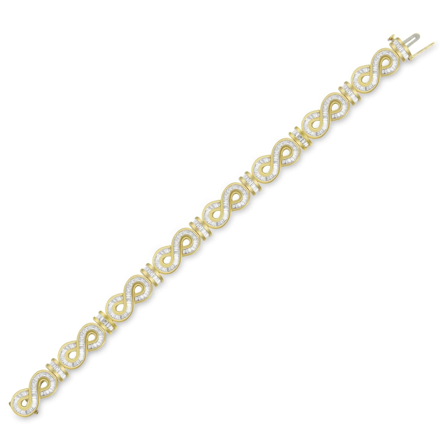 14K Yellow Gold Baguette-Cut Diamond Bracelet (4.00 cttw, G-H Color, SI1-SI2 Clarity)