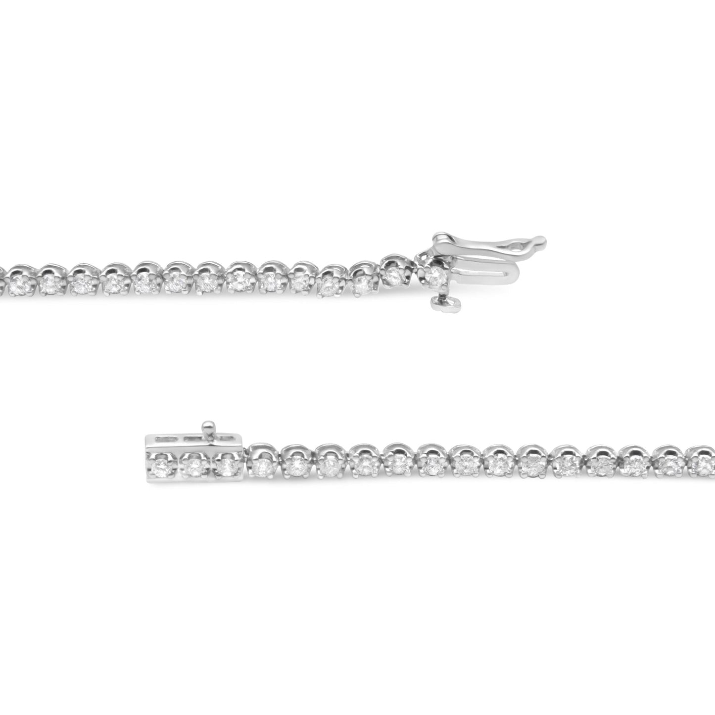 .925 Sterling Silver 2.00 Cttw Round-Cut Diamond Tennis Link Bracelet (I-J Color, I1-I2 Clarity) - 7.25"