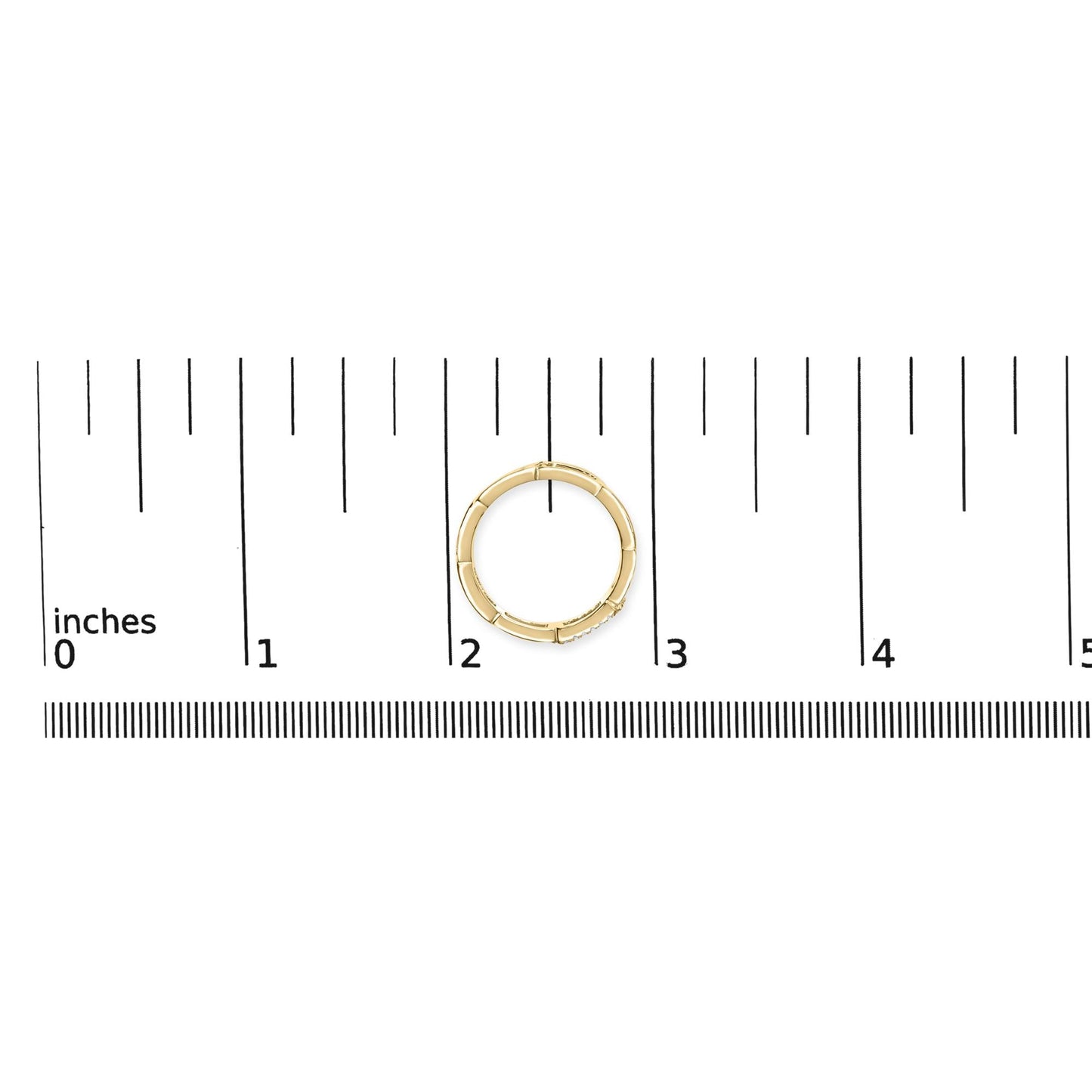 10K Yellow Gold Diamond Accent Paperclip Band Ring (I-J Color, I2-I3 Clarity)