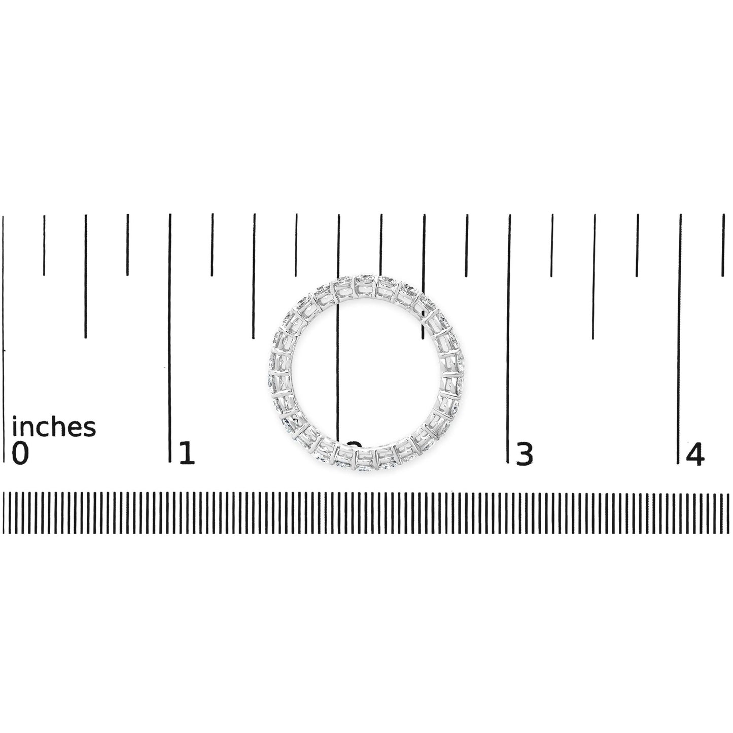 14K White Gold 2.00 Cttw Lab-Grown Diamond Eternity Band Ring (F-G Color, VS1-VS2 Clarity)