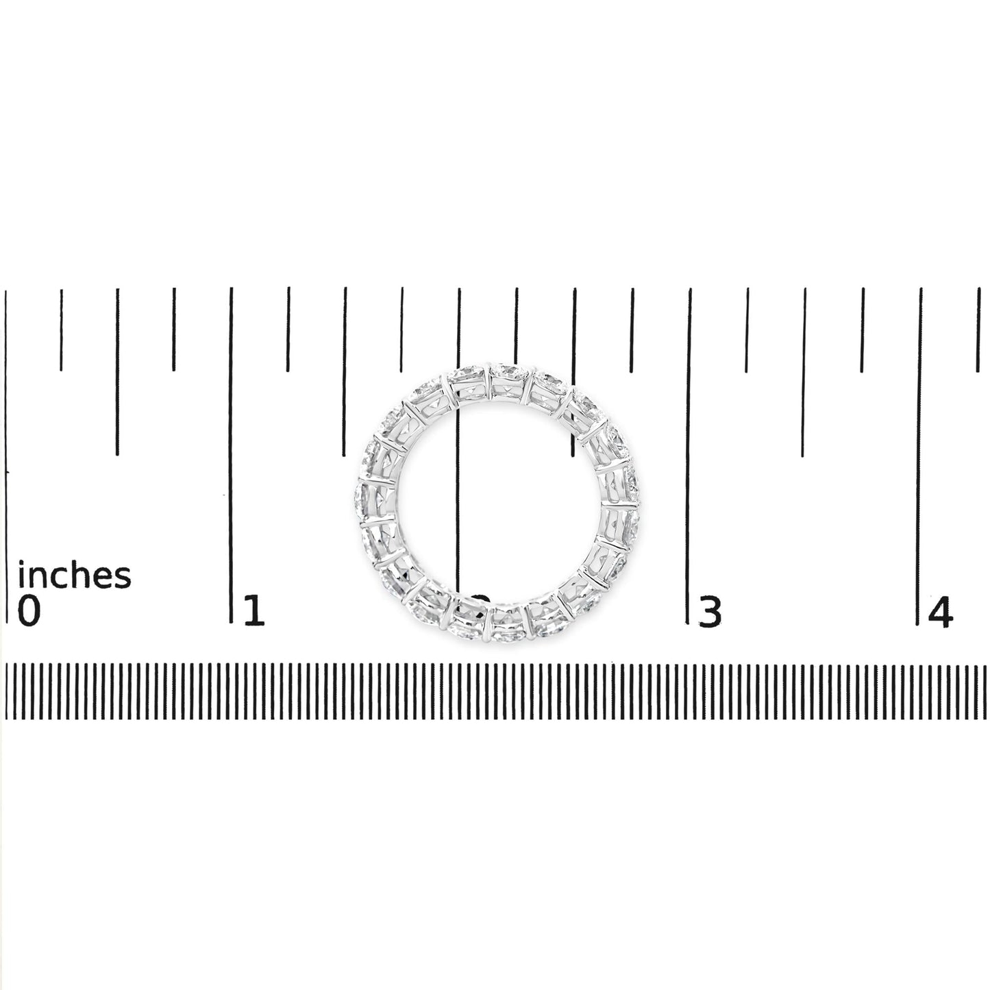 14K White Gold 4.00 Cttw Round Lab-Grown Diamond Eternity Band Ring (F-G Color, VS1-VS2 Clarity)