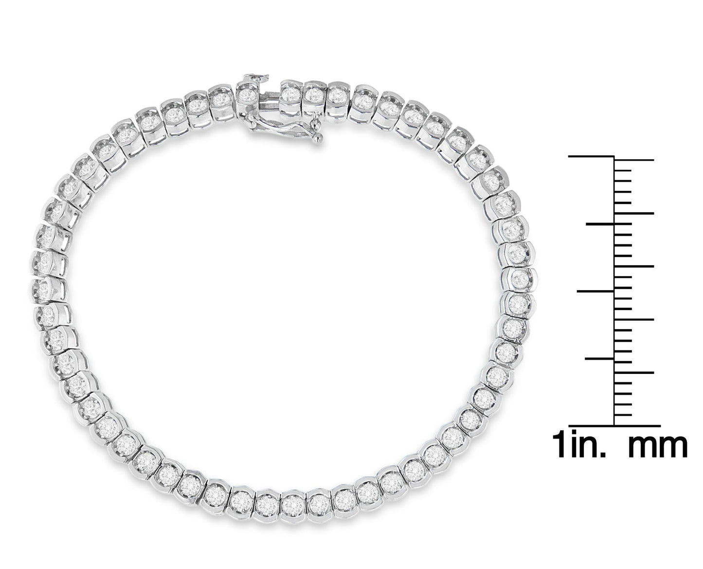 10K White Gold Diamond Tennis Bracelet (3 cttw, H-I Color, SI1-SI2 Clarity)