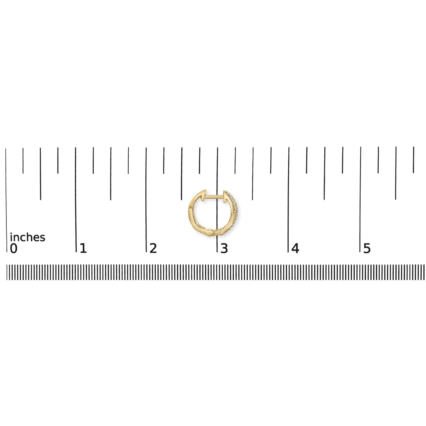 14K Yellow Gold 1/3 Cttw Diamond Criss Cross Huggie Hoop Earrings (G-H Color, SI2-I1 Clarity)