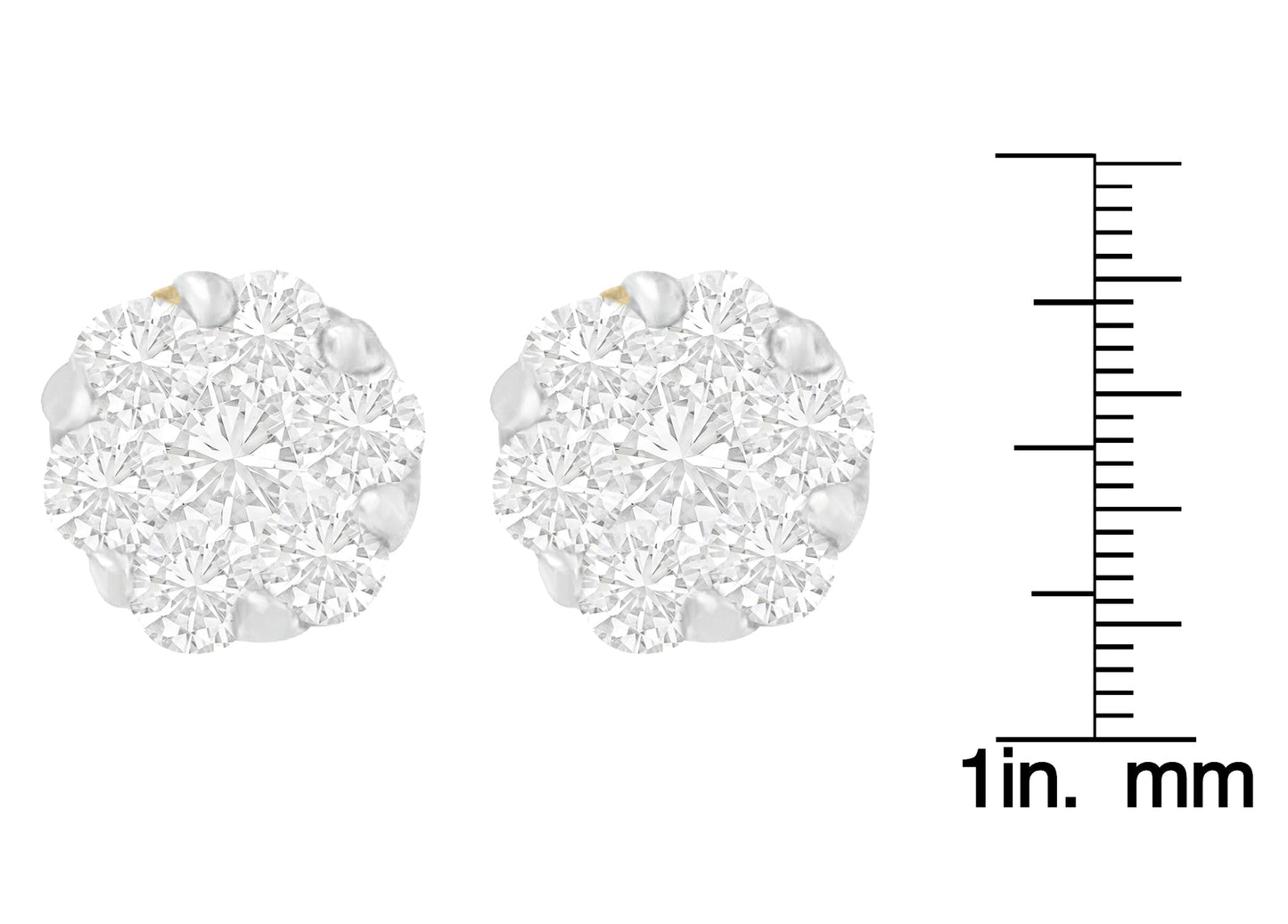 14K Yellow Gold Round-cut Diamond Earrings (1 cttw, I-J Color, SI1-SI2 Clarity)