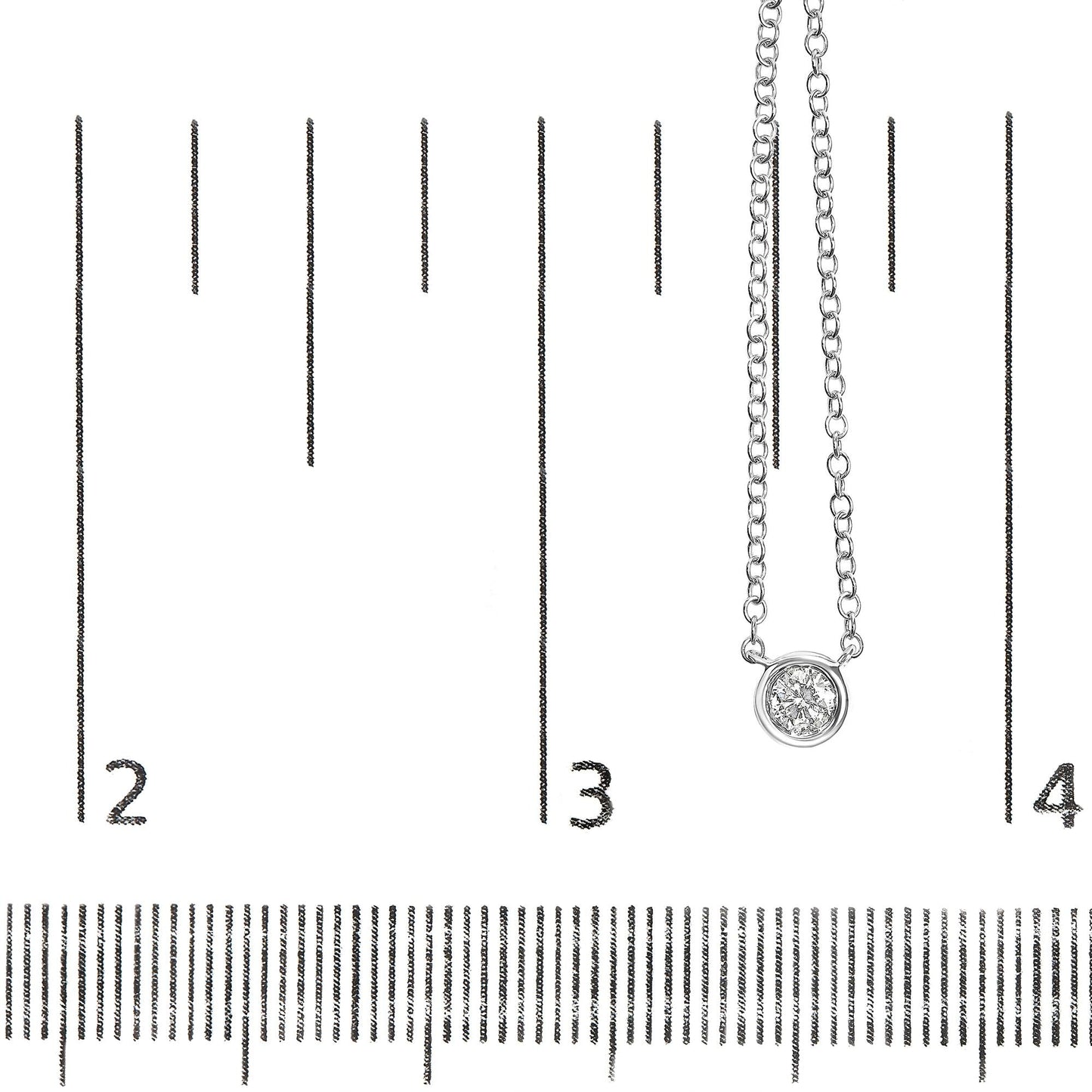 14K Gold Lab Grown Diamond Modern Bezel-Set Solitaire 16"-18" Pendant Necklace (F-G Color, VS2-SI1 Clarity)